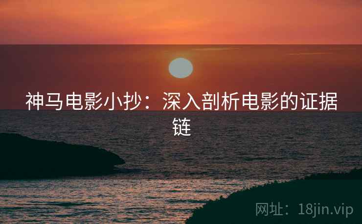 神马电影小抄：深入剖析电影的证据链