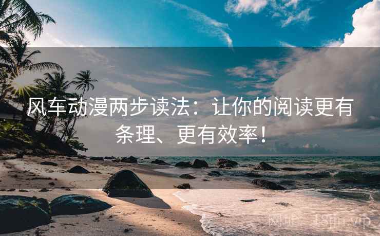 风车动漫两步读法：让你的阅读更有条理、更有效率！