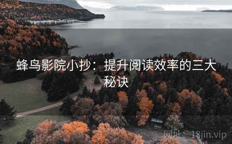蜂鸟影院小抄：提升阅读效率的三大秘诀