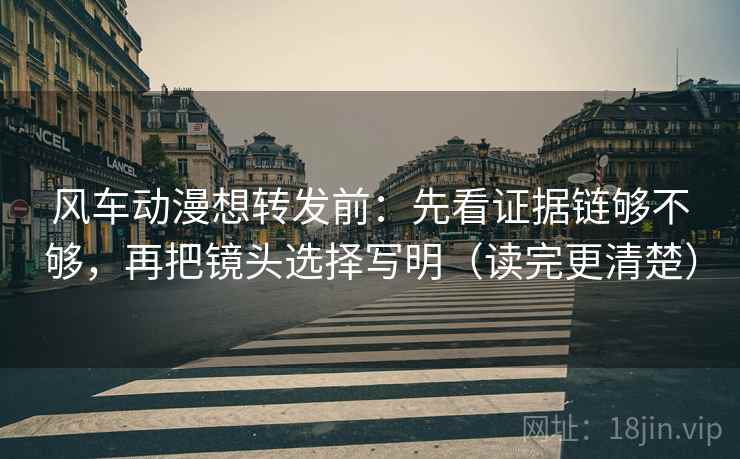 风车动漫想转发前:先看证据链够不够,再把镜头选择写明(读完更清楚) 风车动漫想转发前:先看证据链够不够,再把镜头选择写明(读完更清楚)
